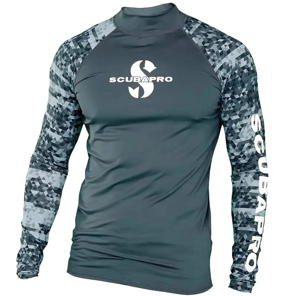 Scubapro UPF50 Long Sleeve Rash Guard - Mens Graphite