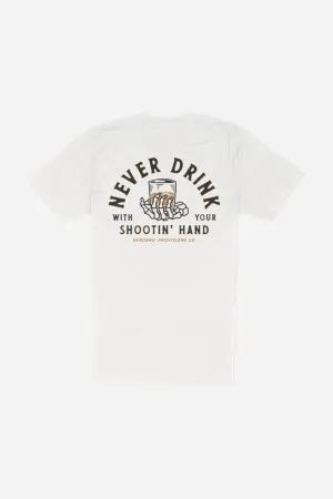 Sendero Provisions Shootin' Hand Tee in Vintage White