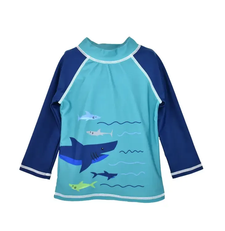 Sharky Graphic Rash Guard Top