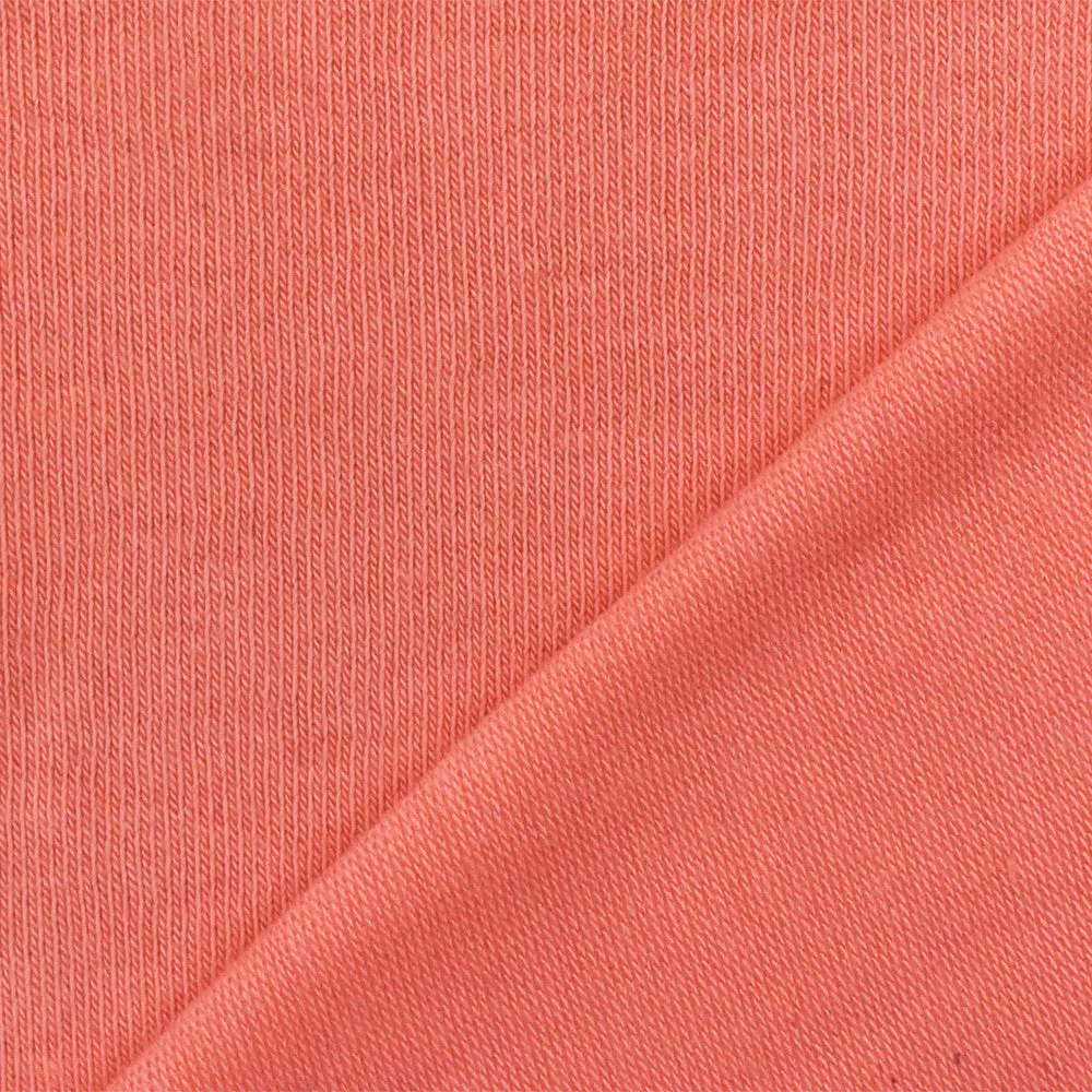 Soft Coral Pink Solid Stretch Rayon Jersey Knit Fabric