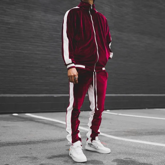 Solid Color Long Sleeves Tracksuit