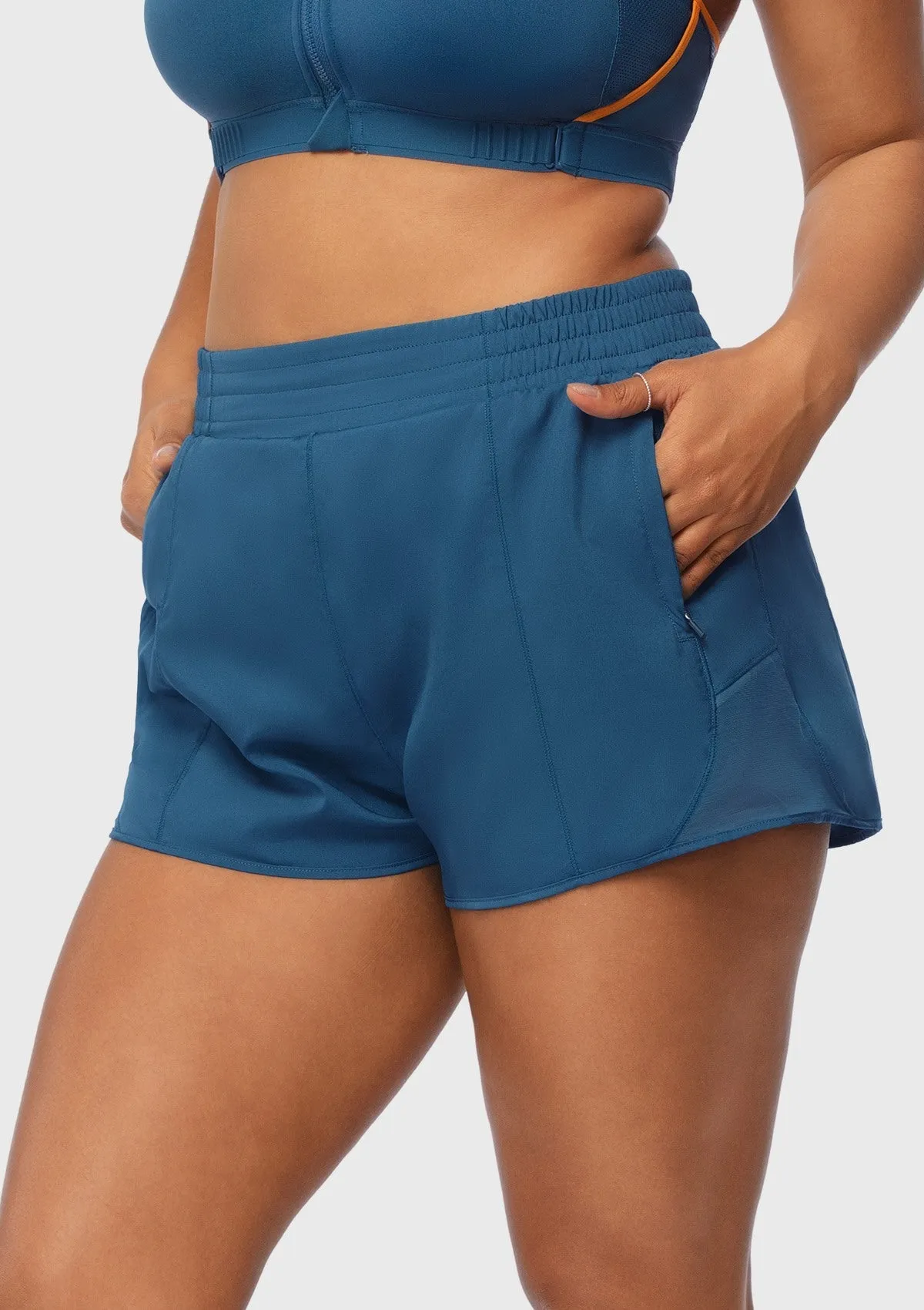 Speed Race Mid Waist Quick-Dry Running Shorts