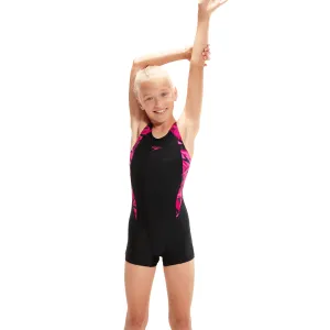 Speedo Hyperboom Splice Girl's Legsuit - Pink/Black