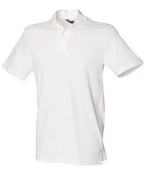 Stretch piqu polo shirt | White