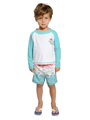 Toddler boys rash guard set