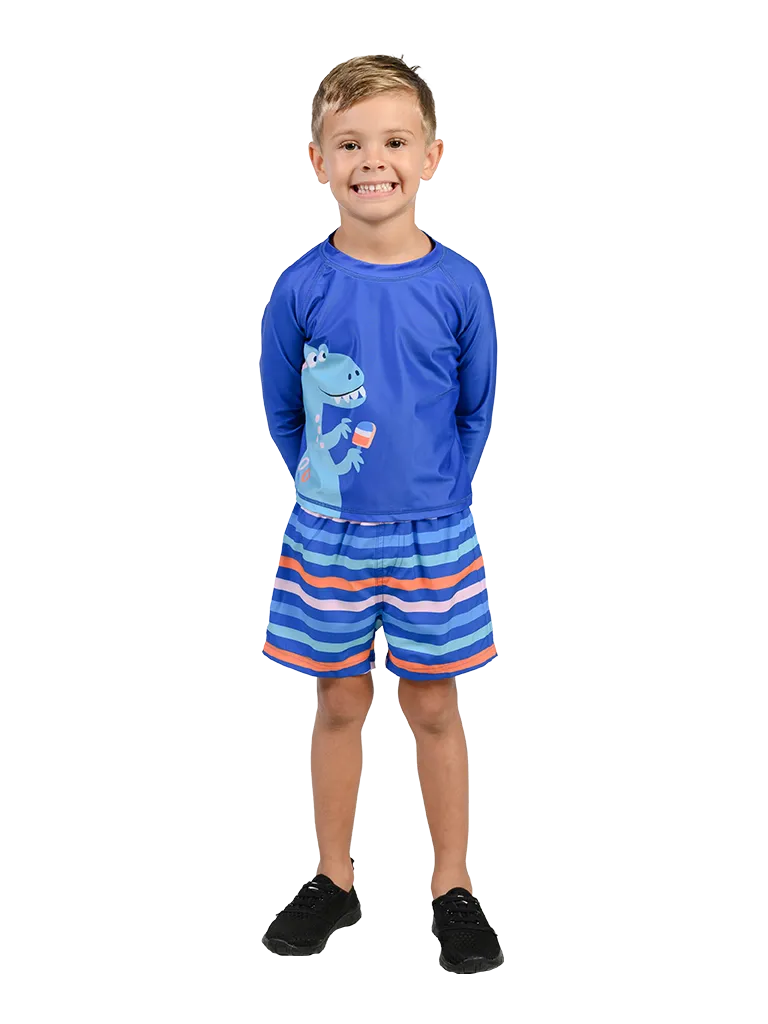 Toddler boys rash guard set