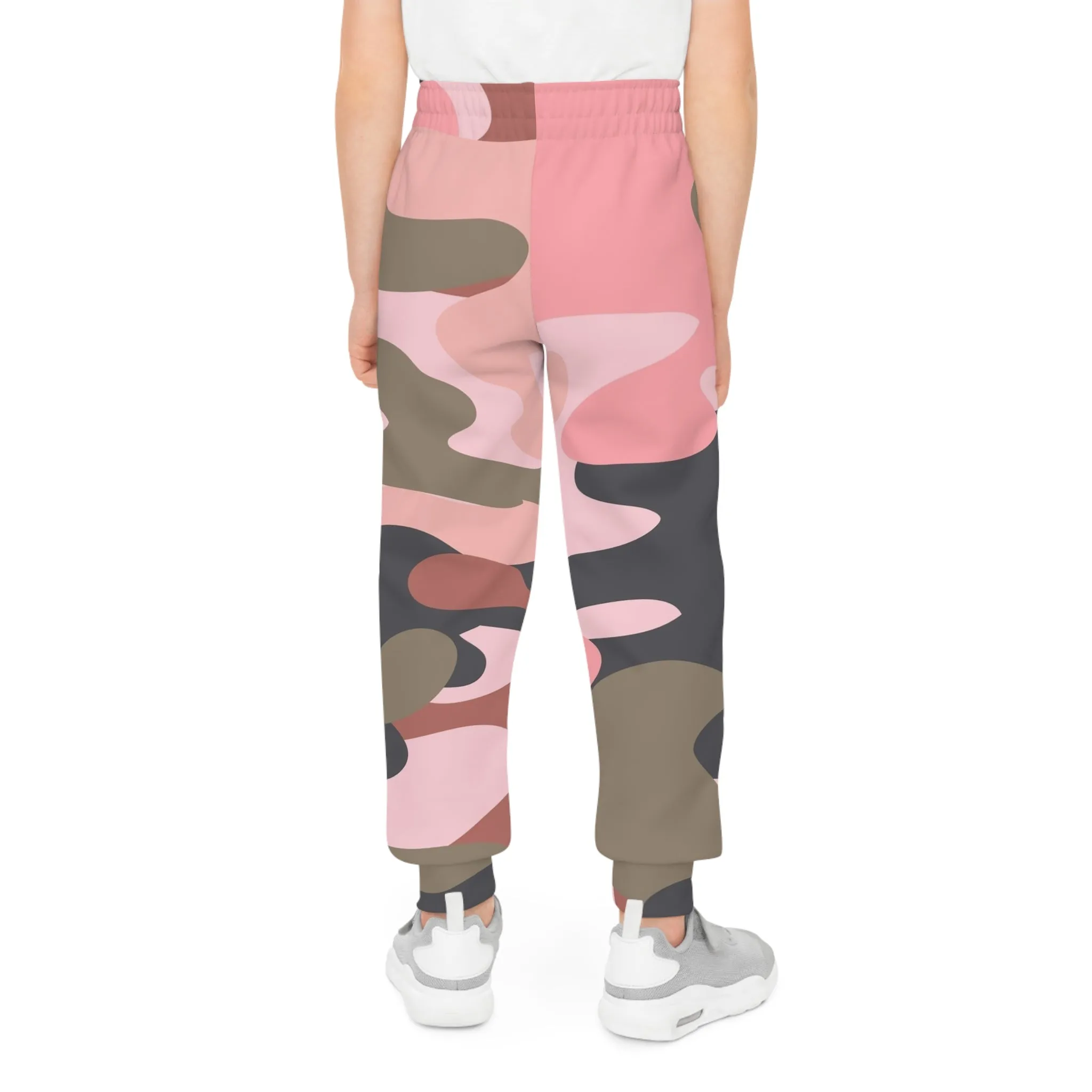 Trendy Pink Camo Youth Joggers - Comfortable & Stylish Athletics Pants for Kids