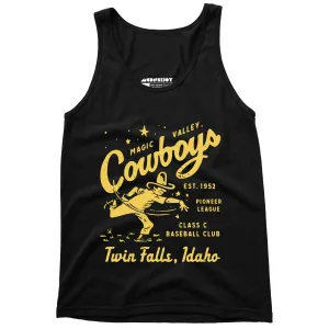 Twin Falls Magic Valley Cowboys - Idaho - Vintage Defunct Baseball Teams - Unisex Tank Top