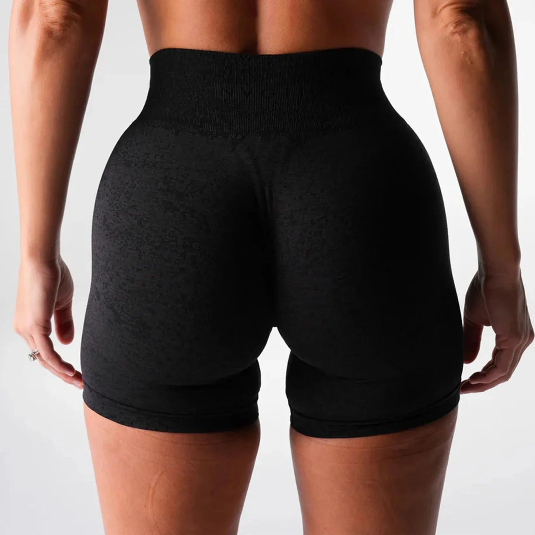 Women's Active Running Exercise Shorts Soft Stretchy Seamless Spandex/Nylon Four-Way Stretch Plus Size Fitness Pants Sexy