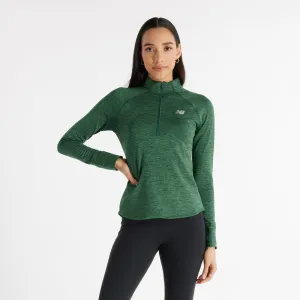 Women's Heat Grid 1/2 Zip (NEE - Night Watch/Green Heather)