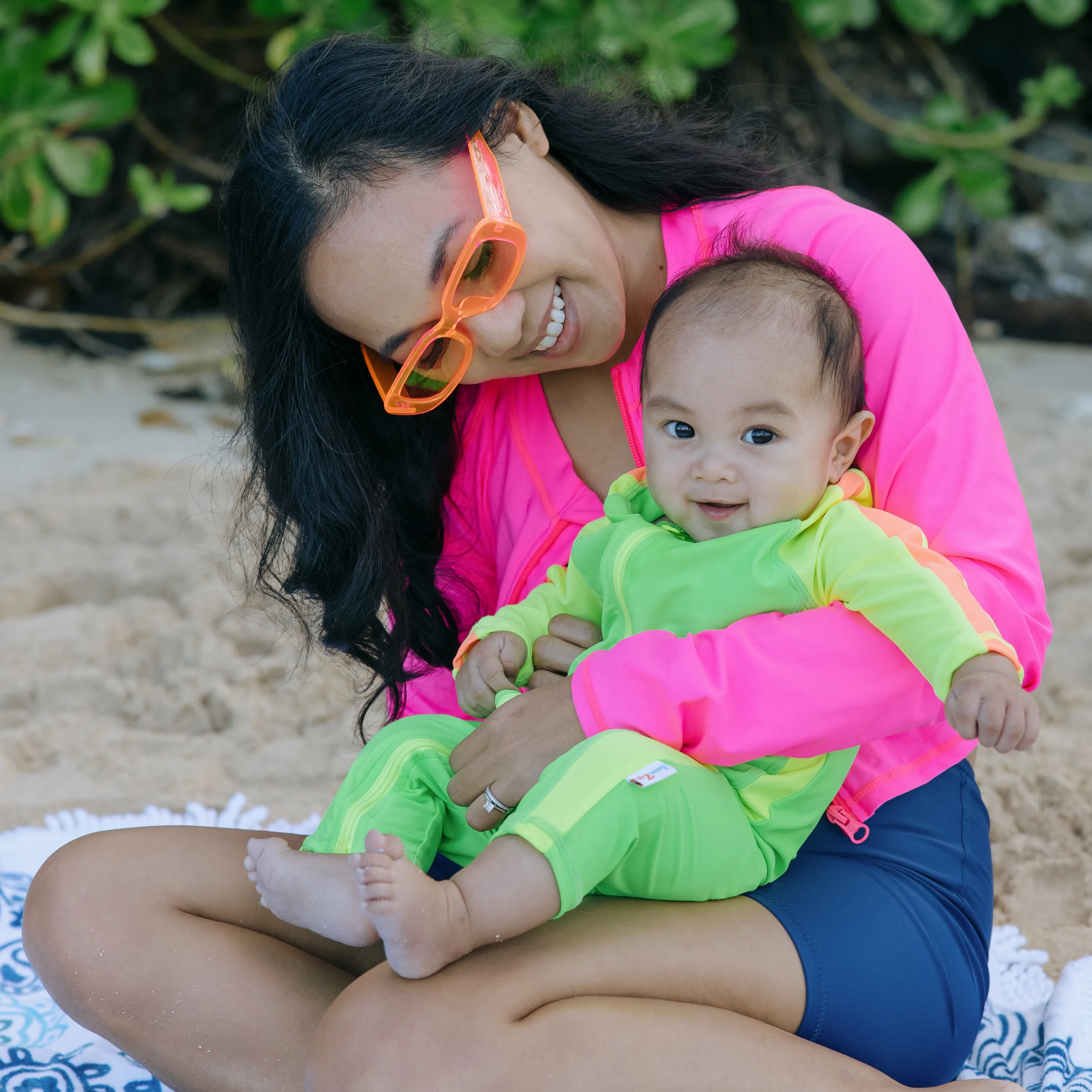 Women's Long Sleeve Crop Rash Guard | “Neon Pink”