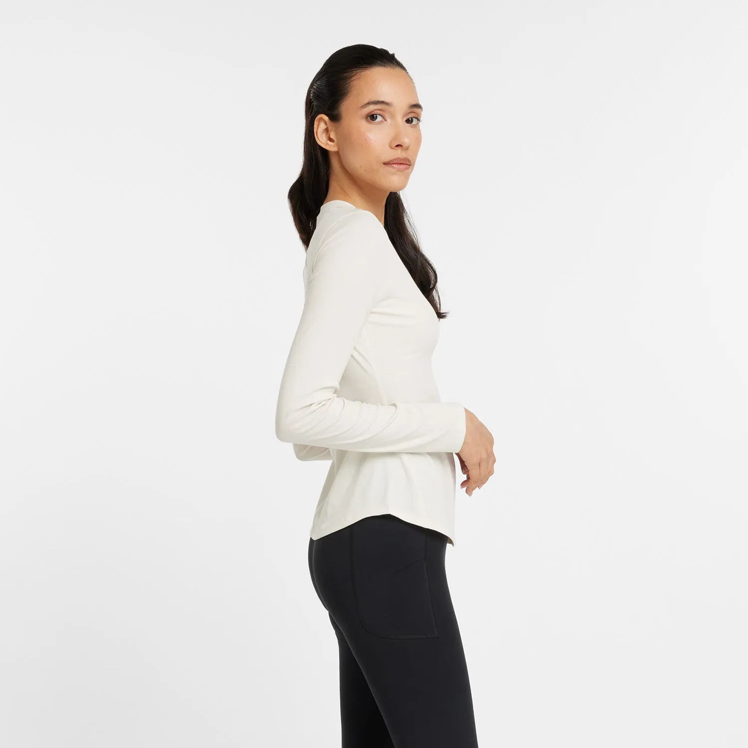 Women's New Balance Micro-Rib Long Sleeve  - WT43527-LIN